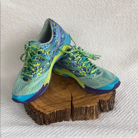 multicolor asics shoes